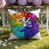 Anime R-Rainbow F-Friends cartoon Cushion Cover Home & Car Dual-Scene Pillow Cover: Reversible for Premium Comfort 30cmx30cm