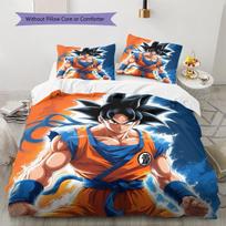 Son Goku Rašto Patalynė, Antklodės Komplektas Antklodės Užvalkalas Pagalvės Užvalkalas Namų Gimtadienio Dovana (1 * užvalkalas antklodei + 2 * užvalkalai pagalvėms, be užpildo) 135x200cm