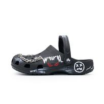 Crocs Classic klumpės Velnio akies Grafiti Universalios Patogios ir paprastos skylėtos avalynės Unisex Juoda 39-40 juoda
