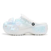 Crocs Classic Platform Clog EVA Jūros druskos svajonė Rui karūna Rankomis tapytos Nėriniai Mieli skylėti batai Unisex Balti 38-39 balta