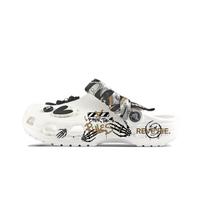 Crocs Crush Clog EVA Grafiti Nagų Dekoratyvus Sagtukas Rankomis Dažyti Atsitiktiniai Mados Universalūs Batai su Skylutėmis Unisex Balti 43-44 balta