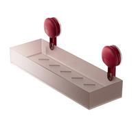 Frosted Suction Cups Shower Shelves Wall Mounted Free Punch Cosmetics Storage Rack Drainable Removable Wall Hanging Storage Rack raudona