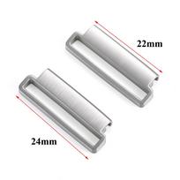 2pcs Quick Release 20mm to 22mm 22mm to 24mm Milanese Nylon Watch Strap Stainless Steel Watch Connector Metal Adapter Accessory