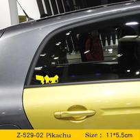 Kawaii Pokemon Pikachu Automobilio Lipdukai Animacinis Stilius Vandeniui Atsparūs Automobilio Langų Veidrodėlių Lipdukai Priekinio Stiklo Dekoracijos