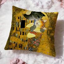Gustav Klimt Oil Painting Cushion Cover Premium Comfort Reversible Pillow Cove -Two in One Design for Any Room & Car Interior 30cmx30cm