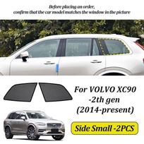 LINNUNU Magnetinis automobilio saulės skydelis priekinio stiklo užuolaidėlė šoninio lango saulės skydelis UV apsauga VOLVO XC90 2005-2011-2025 priedams 1th Side Small-2PCS gray