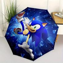 Sonic the Hedgehog Stiklo Daužiklis Skėtis, Nešiojamas 3 Lankstymo Kompaktiškas Skėtis Vyrams ir Moterims, Valentino Dienai Motinos Dienai