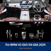 Automobilio interjero centrinės konsolės permatoma TPU apsauginė plėvelė Anti-scratch lipdukas BMW X5 X6 G65 G66 2024 Left Hand Drive