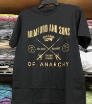 Vintažiniai Mumford & Sons grupės marškinėliai Medvilniniai Vyriški Moteriški S-5XL Unisex Marškinėliai L black