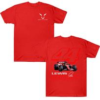 „Lewis Hamilton Racing 44“ marškinėliai, unisex, madingi medvilniniai marškinėliai, patogūs raštuoti sportiniai kostiumai trumpomis rankovėmis. XS juoda