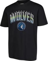 NBA Minnesota Timberwolves Vyriški marškinėliai su arkiniu plexi, trumpomis rankovėmis, dydis L, juodi S juoda