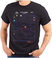 Pacman Game Over Retro Vaizdo Žaidimų Grafinis Marškinėliai Vyrams arba Moterims S juoda