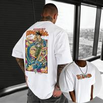 New Dragon Ball Anime Goku Roundneck Shortsleeved 2026 Bandai Summer Mens Sports Loose and Breathable Cotton Tshirt S