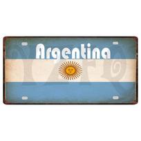 YZFQCuba Yemen Haiti Bahamas Uruguay National Flag Metal Vintage Travel Souvenir  Wall Shop Home Art Decor 30X15CM DC-1416B 15x30cm(5.9x7.8inch)