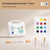 Enmi Dual Acrylic Marker Set: 48 Waterproof Colors for Kids' DIY Painting
