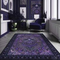 Raganavimo kilimas Namų raganų dekoras Miegamojo violetinis gotikinis kilimas Mistinis kilimas Pasakųcore dekoras Raganų dovana Gėlėtas kilimas Miegamojo neslystantis 40x60cm
