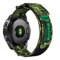 22 26mm Nailoninis Taktinis dirželis GARMIN FENIX8 7 7X PRO 6 6X Minkštas dėvėjimuisi atsparus korpuso dirželis 965 Instinctive QuickFit apyrankei Garmin Fenix 8 47MM mėlyna
