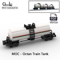 NEW MOC City Industrial Octan Tank Car Wagon Trains Model Creative Ideas Track Building Blocks Bricks DIY Kid Toy Birthday Gift no Paper Book