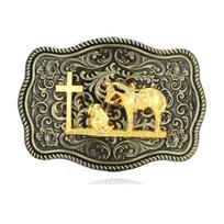 Creatively Relief Pattern Buckle Belt DIY Components Western Heavy Rock Style