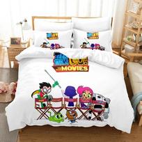 3D Print  Teen Titans Go Bedding Set Double Twin King Duvet Cover Comforter Pillowcase Boys Girls Adults Bedroom 70x133cm 2pcs