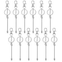 Set of 12 Keychain Lobster Clasps and Blank Bead Chain Beaded Keyring Accessories Practical Key Chain Component Kit 1