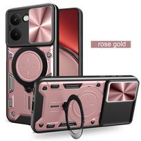 Ring Stand Funda for Realme P3 Ultra 5G Case Slide Camera Magnetic Holder Protection Phone Cover for Realme P3 Ultra Capa Realme P3 Ultra mėlyna