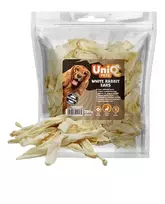 Uniq Pets baltos triušių ausys skanėstai šunims, 300 g