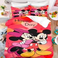 MINISO Mickey Antklodės užvalkalų komplektas Modernus spaudinys Čiužinio patalynės komplektai Antklodė Patalynė 3 dalys EU Single(135*200cm)3pcs