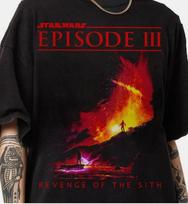 Vintažiniai Žvaigždžių karai: Sitha kerštas marškinėliai, per dideli Anakin Skywalker marškinėliai, nauji Unisex T-shirt L