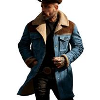 2025 Men's Retro Color Block Suede Jacket - Autumn/Winter Collection 2XL