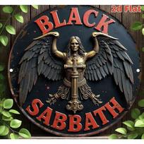 Vintažinis metalinis skardinis ženklas Ozzy Osbourne Black Sabbath 8x8 Sienų dekoras Muzikos atminimo daiktas Riboto leidimo Kolekcionuojamas Rock gerbėjo dovana 20x20