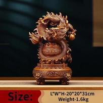 Zhaocailong Ornament Treasure Pot Tripod Feng Shui Ornament Rotatable Ornament Living Room Office Desk Decoration Gift Boutique