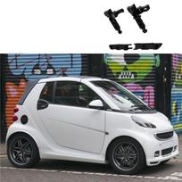 2 rinkiniai Automobilio priekinio variklio dangčio apatinio fiksatoriaus užraktas ir atleidimo rankenėlės rinkinys, skirtas Smart ForTwo 451 2013-2014 juoda