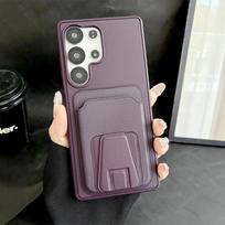 Verslo Atvejas Su Magnetinės Kortelės Lizdu Odinis Dangtelis Skirtas Samsung S26 Ultra S25 Edge S24 FE S23 Plus A17/07 A56/36/26/06 A55/35 Anti-drop Stovas Dangtelis Galaxy A15 5G juoda