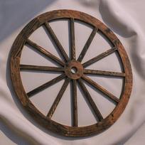 Medinis vežimo ratas Dekoracija Vintažinis Rustic medinis ratas Namams Sodui Biurui Svetainei Sienos menas Įkurtuvių dovana Sienai 25X25X0.5CM