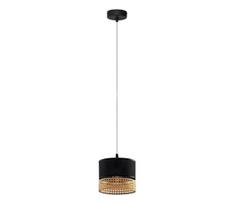 Pakabinamas šviestuvas ant laido PAGLIA 1xE27/15W/230V juodas/rotangas