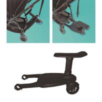 Universalus vežimėlio pedalų adapteris, stumiamojo vežimėlio slydimo lenta, antrojo vaiko vežimėlis, stovėjimo plokštė, sėdynė mėlyna