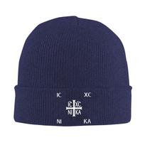 IC XC NIKA Kryžius Krikščioniškas Ortodoksų Jėzus Kristus Šilta Megzta Kepurė Žieminė Megzta Kepurė Beanie Hip Hop Kepurės Unisex One Size
