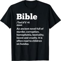 Naujas Riboto Leidimo Juokingas Ateistas Anti-Religija Ateizmas Biblija Marškinėliai Unisex Marškinėliai L