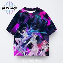 Kpop Demon Hunters Summer Kids 3D Cartton Short Sleeve Casual Fashion Boys Girls T-Shirt Anime Clothes 100