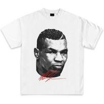Mike'o Tyson'o Grafinių Marškinėlių Kolekcija _ Vintažiniai Krepšinio Rap Y2K _ Aukščiausios Kokybės Sunkūs Marškinėliai Vyrams ir Moterims S balta