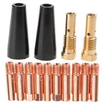 14AK Flux Cores Gasless Nozzle Tips Kit MIG Welding Contact Tip 0.8mm 0.030''