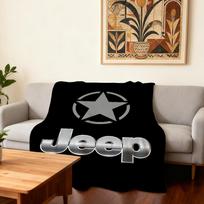 J-Jeep-ES Logotipas Šiurkštus Automobilio Antklodė Super Šilta Patogi Pliušinė Mesti Antklodė Vaikams Namų Sofai Miegamajam Dovana 30x40in