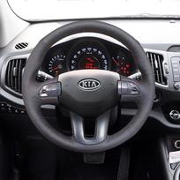 For Kia Sportage 3 2011-2014 Kia Ceed Cee'd 2010-2012 Hand-stitched  Leather peach wood grain car Steering Wheel Cover 1