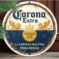 Vintažinis Corona Extra alaus metalinis ženklas Rustiška garažo sienos dekoracija 20x20