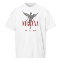 Klasikinis Nirvana grupės Retro medvilninis T-shirt vyriškas trumpomis rankovėmis vasaros punk stiliaus vienspalvis laisvo kirpimo kasdienis kvėpuojantis T-shirt M