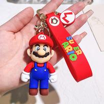 Super Mario Raktų pakabukas Mario Bros Luigi Toad Yoshi Bowser Veiksmo figūrėlės Modelis Priedai PVC Animacinis maišelio lėlės Pakabukas Žaislai Dovana