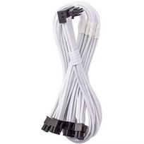 CableMod C-Series Pro 12VHPWR Cable Variant B, 12V-2×6 to 4x PCIe 8, Angled, White CM-PCSR-16P4-RBN60KW-5PW-R-SS