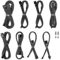 CableMod C-Series Pro ModMesh Sleeved 12V-2x6 Dual StealthSense Cable Kit for Corsair RMi/RMx (Black Label), Carbon CM-PCSR-16X2KIT-NKC-R-SS