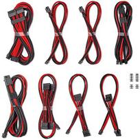 CableMod C-Series Pro ModMesh Sleeved 12V-2x6 Dual StealthSense Cable Kit for Corsair RMi/RMx (Black Label), Black/Red CM-PCSR-16X2KIT-NKKR-R-SS